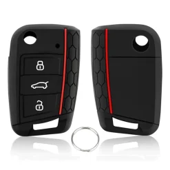 Chaexii Silikon Autoschlüssel Hülle für VW Golf 7, Seat Leon, Ibiza, Skoda