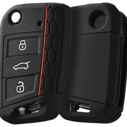 Chaexii Silikon Autoschlüssel Hülle für VW Golf 7, Seat Leon, Ibiza, Skoda