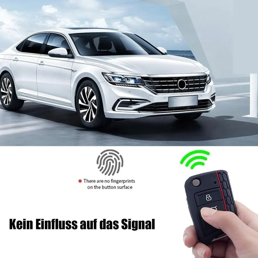 Chaexii Silikon Autoschlüssel Hülle für VW Golf 7, Seat Leon, Ibiza, Skoda