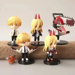 Chainsaw Man Figuren Set Denji Pochita Anime Modell 6 Stk PVC Sammlung