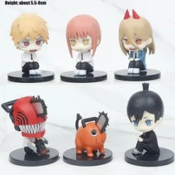 Chainsaw Man Figuren Set Denji Pochita Anime Modell 6 Stk PVC Sammlung