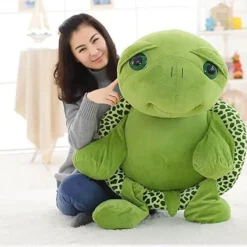 Champracer Lange Riesenschildkröte Stofftier Plüschtier 100 cm Grün