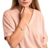 Charming open bracelet with natural pearls