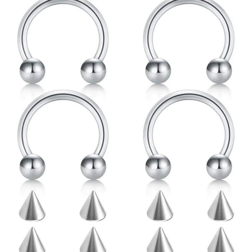 Chirurgenstahl Nase Septum Lippe Piercing 10mm Hufeisen Tragus Ohrringe