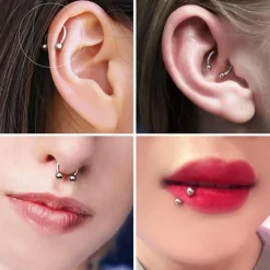 Chirurgenstahl Nase Septum Lippe Piercing 10mm Hufeisen Tragus Ohrringe
