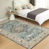 Choshome Waschbarer Vintage Teppich Kurzflor Orientalisch 160x230CM Blau für