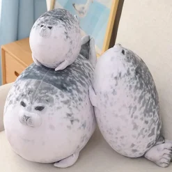 Chubby Spotted Seal Plüsch Kissen, Meerestier Robbe Tier Umarmungen Geschenke
