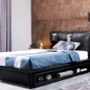 Cilek DARK METAL Bettkasten / Ausziehbett, 90x190 cm, mit drei Ablageböden