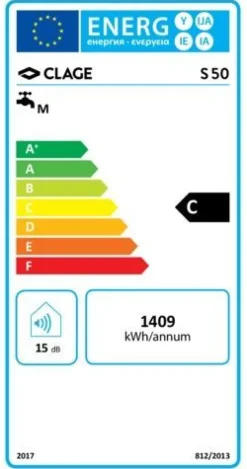 Clage druckfester Wandspeicher S 50 2 kW 50 L steckerfertig Warmwasserpeicher