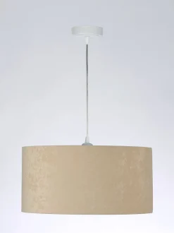 Classic Hängeleuchte Becher weiß 40cm Beige, Silber
