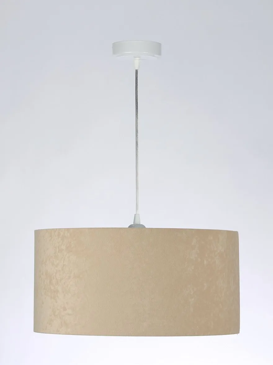 Classic Hängeleuchte Becher weiß 40cm Beige, Silber
