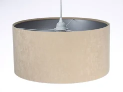 Classic Hängeleuchte Becher weiß 40cm Beige, Silber