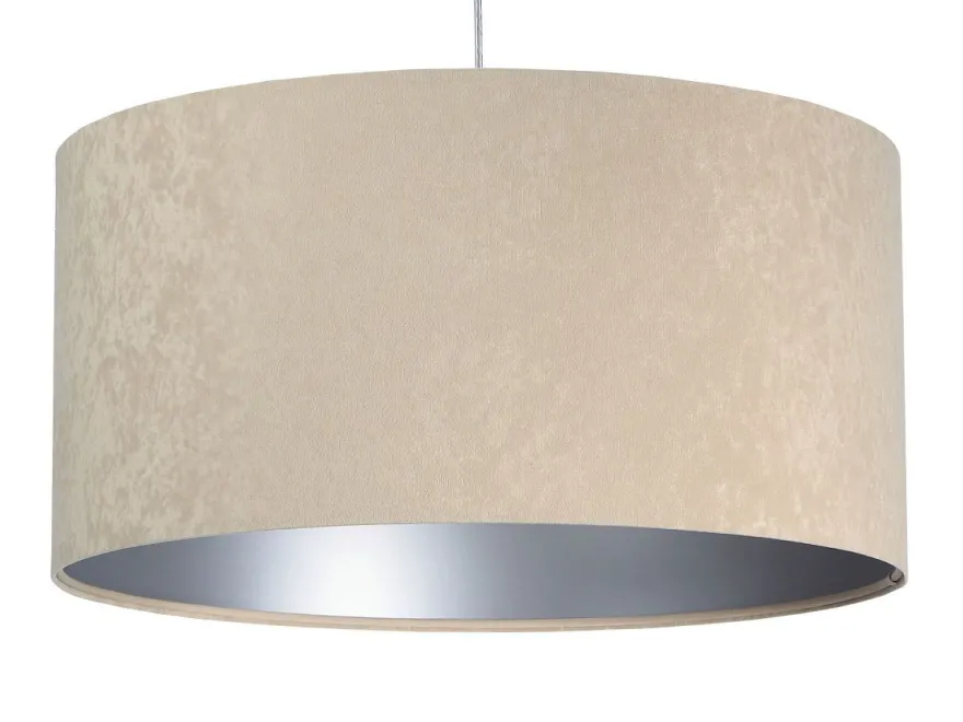 Classic Hängeleuchte Becher weiß 40cm Beige, Silber