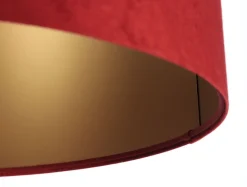 Classic Hängeleuchte Deckenbecher schwarz 30cm Burgunderrot, Gold