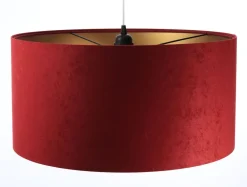 Classic Hängeleuchte Deckenbecher schwarz 30cm Burgunderrot, Gold