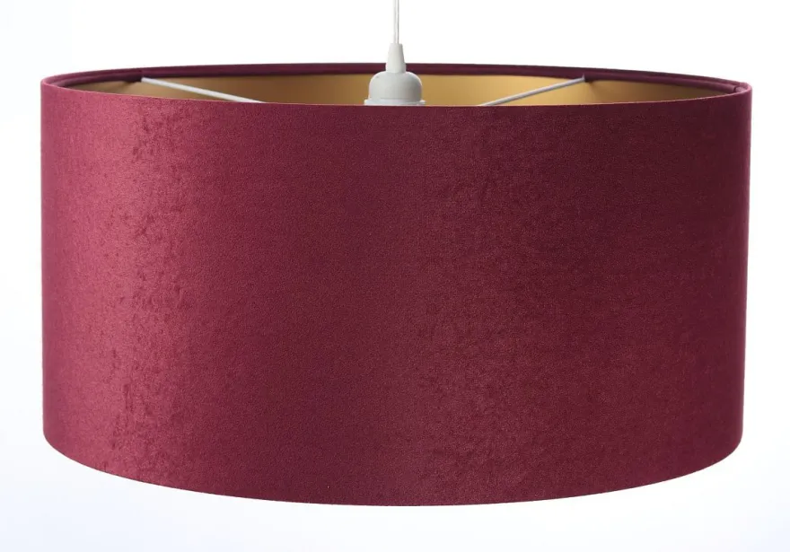 Classic Hängeleuchte Lila, Gold Becher weiß 60cm