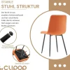 CLIPOP Esszimmerstühle 2er Set, Samt Gepolsterte Küchenstühle mit Metallbeinen