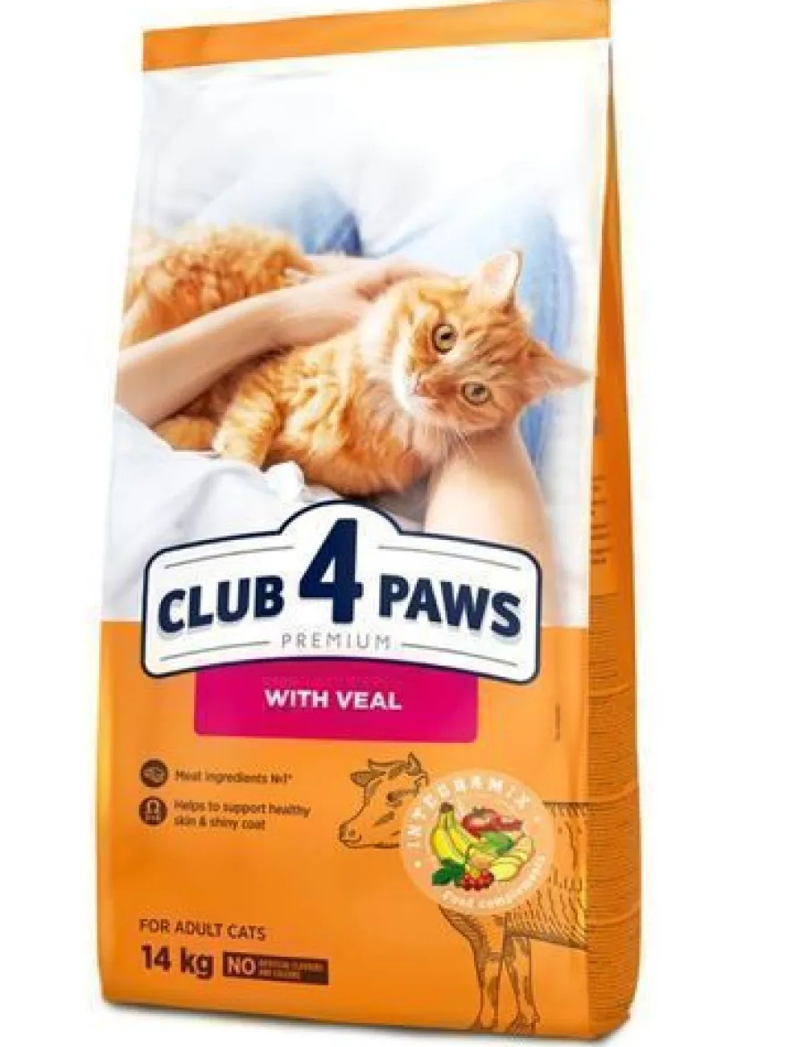 CLUB 4 PAWS KATZE 14 kg Kalbfleisch