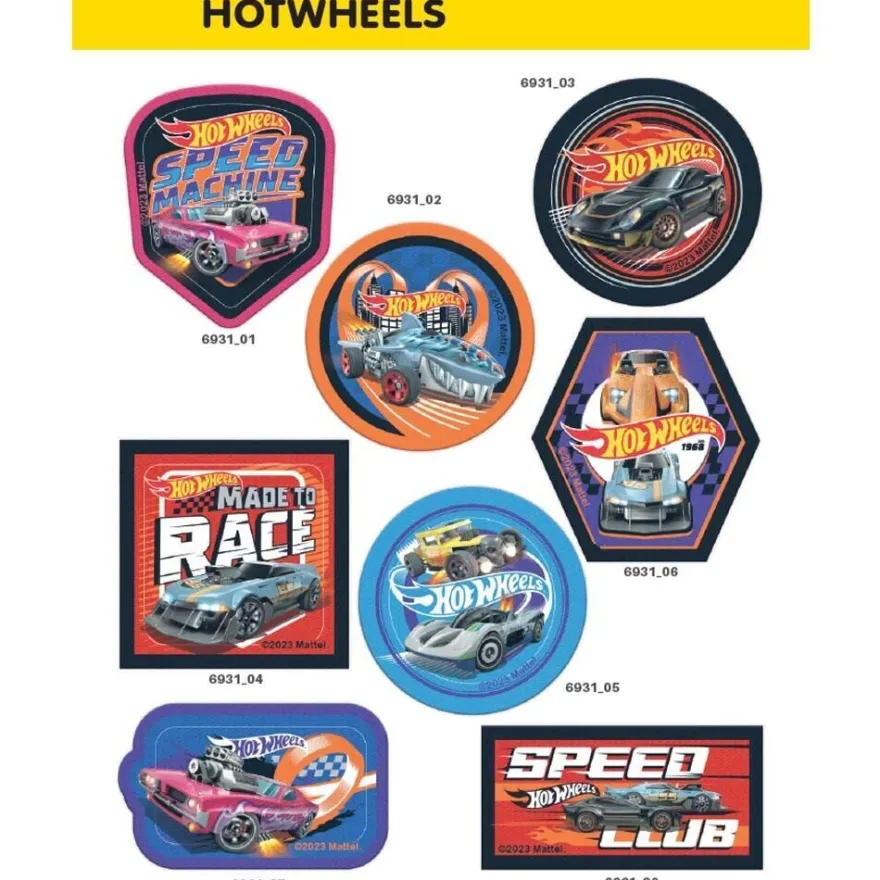 CMM Hot Wheels Applikation, Bügelbild, Patch, verschiedene Auto Motive