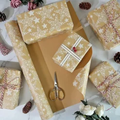 43cmx15m Geschenkpapier Rolle, Weihnachten Geburtstag Geschenkpapier, Stern