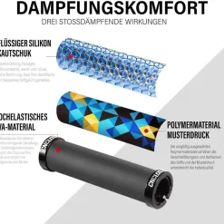 CNCLOL Fahrrad Lenkergriffe MTB 22mm Silikon Doppel Lock-On Design für