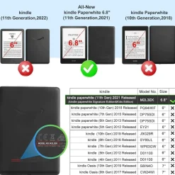 CoBak Transparente Hülle für Kindle Paperwhite 11. Generation (2021) 6,8 Zoll