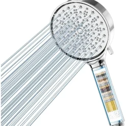 Cobbe Duschkopf mit 20-Schicht-Filter, 6 Strahlarten, Hochdruck