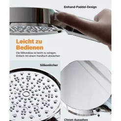 Cobbe Duschkopf mit 20-Schicht-Filter, 6 Strahlarten, Hochdruck