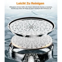 Cobbe Duschkopf mit 20-Schicht-Filter, 6 Strahlarten, Hochdruck