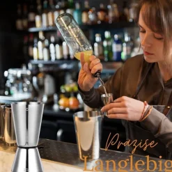 Cocktail Messbecher 2CL 4CL Doppelter Jigger Edelstahl Bar Zubehör