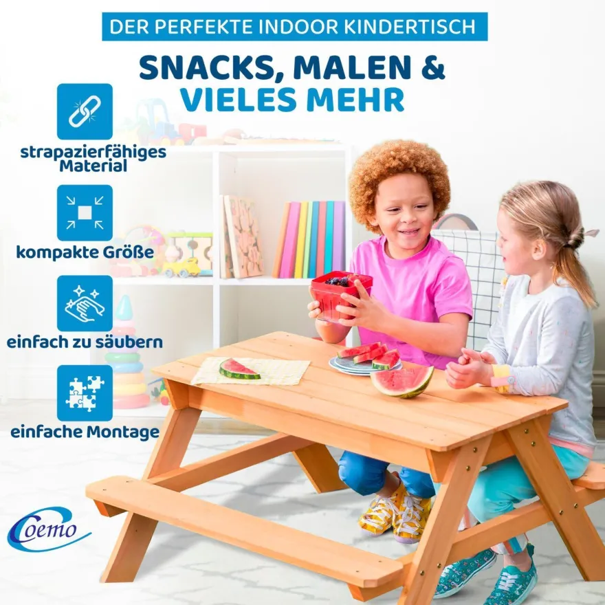 Coemo 2in1 Kindersitzgruppe und Sand-und Wasserspieltisch Kinder