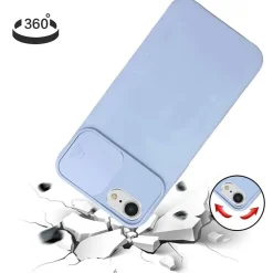 cofi1453® 360 Grad Schutz CamShield Silikon Cover Case Slim Handyhülle Schutzhülle