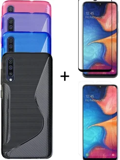cofi1453® S-Line Hülle Bumper kompatibel mit Samsung Galaxy A20e (A202F) Silikonhü