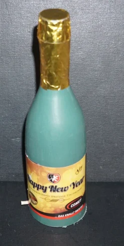 Comet Tischfeuerwerk Sektflasche gold