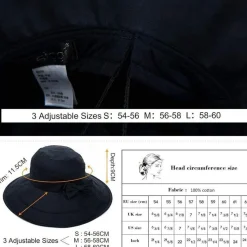 Comhats Damen Sonnenhut mit breiter Krempe, UPF 50 UV-Schutz, faltbar, ideal
