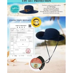 Comhats UPF 50+ Sonnenhut mit breiter Krempe, wasserdicht, windfest, ideal für