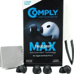 Comply Ohrstöpsel TrueGrip MAX für Airpods Pro 3 Schwarz Größe M