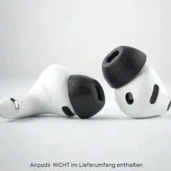 Comply Ohrstöpsel TrueGrip MAX für Airpods Pro 3 Schwarz M mit Tuch
