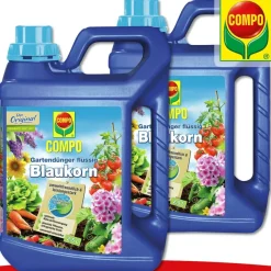 COMPO 2 x 2,5 l Gartendünger Blaukorn Novatec flüssig | Universal-NPK-Dünger