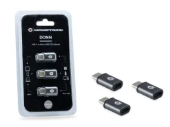 Conceptronic DONN USB-C to Micro USB OTG Adapter 3-Pack