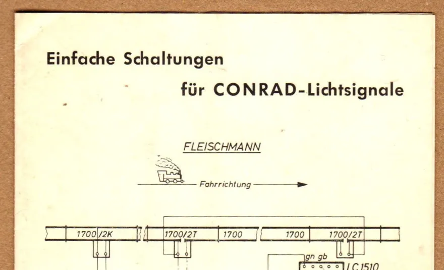Conrad Modellbahn Zubehör Anleitung Begleitheft Einfache Schaltungen für Lichtsignale