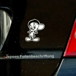 Cooler Tweety Aufkleber rmit Mütze 7cm S107 Autoaufkleber Farbauswahl