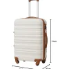 Coolife Hartschalen-Koffer Trolley mit TSA-Schloss, 4 Rollen, Großer Koffer