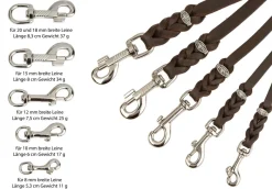 CopcoPet - Lederleine Fettlederleine Hundeleine mit zwei Handgriffen