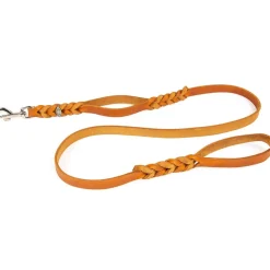 CopcoPet - Lederleine Fettlederleine Hundeleine mit zwei Handgriffen