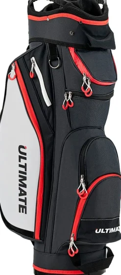 Costway Golftasche, Golfreisetasche Cartbag mit Regenhaube und Getränkekühltasche