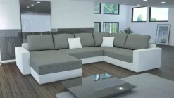 Couch Garnitur Ecksofa Sofagarnitur Sofa STY 4 U Wohnlandschaft Schlaffunktion