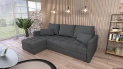 Couchgarnitur Sofa Sofagarnitur BELA L mit Schlaffunktion Wohnlandschaft NEU