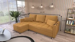 Couchgarnitur Sofa Sofagarnitur BELA L mit Schlaffunktion Wohnlandschaft NEU