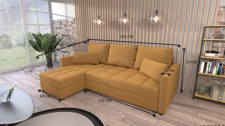 Couchgarnitur Sofa Sofagarnitur BELA L mit Schlaffunktion Wohnlandschaft NEU